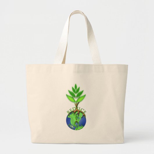 Releaf Reduce Recycle Grote Tote Bag (Voorkant)