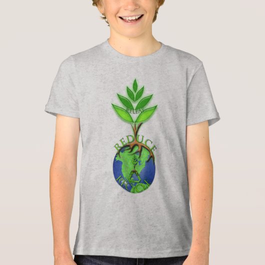 Releaf Reduce Recycle Tri-Blend Shirt (Voorkant)
