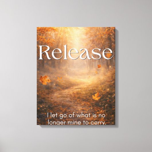 Release - Inspirerende Canvas Muur Kunst Afdruk (Voorkant)