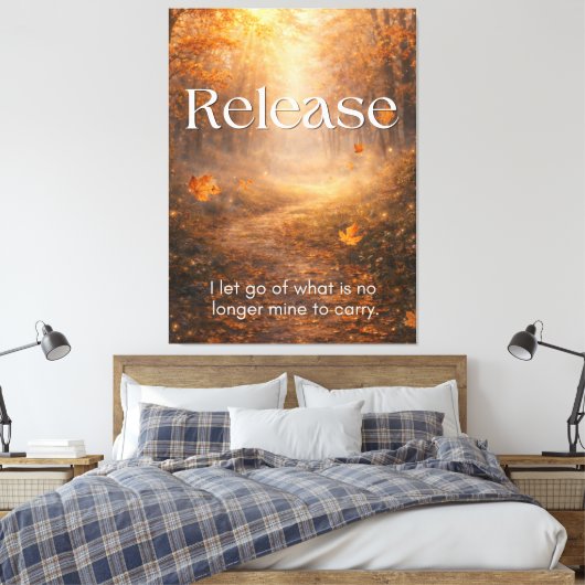 Release - Inspirerende Canvas Muur Kunst Afdruk (Insitu (Slaapkamer))