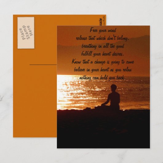 Releasing it/Thinking of You_ Briefkaart (Voorkant / Achterkant)