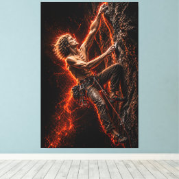 Relentless Ascent – Angelic Climber Power Canvas Afdruk