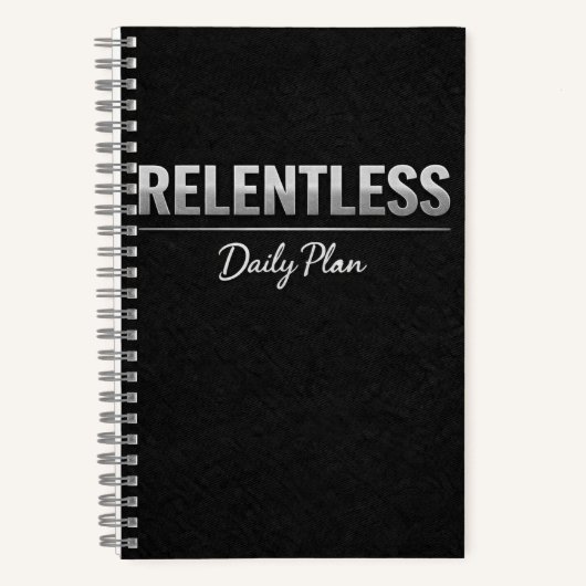 Relentless Daily Plan Planner Notitieboek (Voorkant)