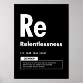 Relentless - element van succes - Motivatie Poster (Voorkant)