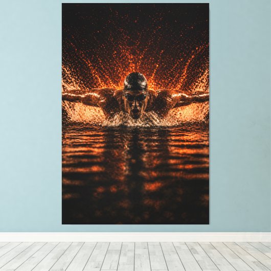 Relentless Flow – Butterfly Power Canvas Print (Insitu (Houten vloer))