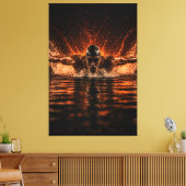 Relentless Flow – Butterfly Power Canvas Print (Insitu (Woonkamer))