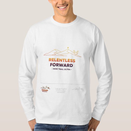 Relentless Forward – 100K Trail Ultra T-shirt (Voorkant)