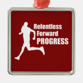 Relentless Forward Progress Running Metalen Ornament (Voorkant)