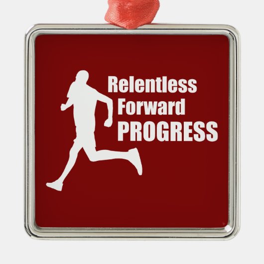 Relentless Forward Progress Running Metalen Ornament (Voorkant)