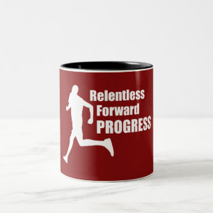 Relentless Forward Progress Running Tweekleurige Koffiemok