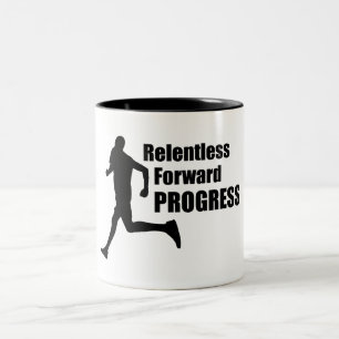 Relentless Forward Progress Running Tweekleurige Koffiemok