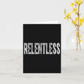 Relentless Workout Motivation Shirt Tank Top  Kaart (Gele Bloem)