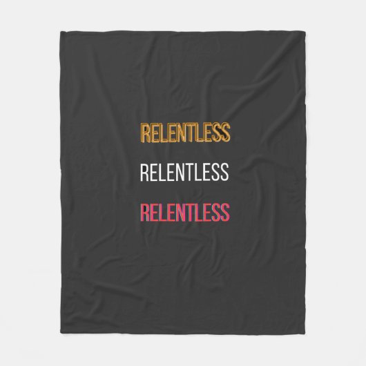 RelentlessT-Shirt Fleece Deken (Voorkant)