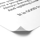 Relevante aanmoediging Inspirerend gedicht poster (Hoek)