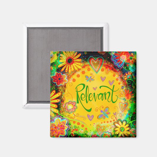 Relevante  Leuk Inspirerende Floral Inspirivity Magneet (Voorkant / Achterkant)
