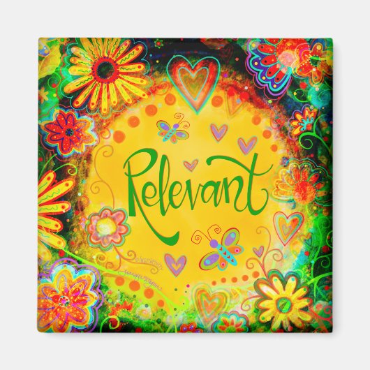 Relevante  Leuk Inspirerende Floral Inspirivity Magneet (Voorkant)