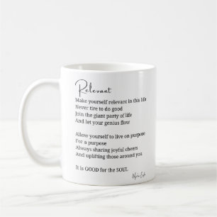 Relevante zelfliefde gedicht koffiethee mok cup