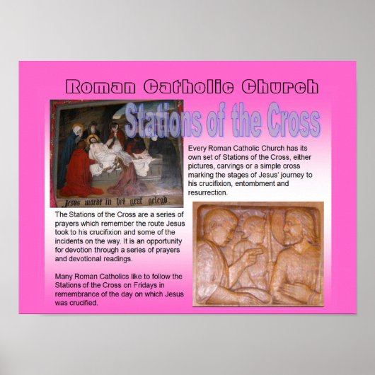 Relgion, Rooms-katholieke Stations of the Cross Poster (Voorkant)