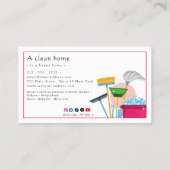 Reliable Cleaning Visitekaartje (Achterkant)