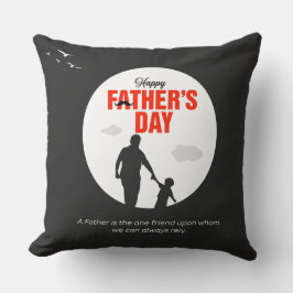 Reliable Friend Father and Son Silhouette Kussen