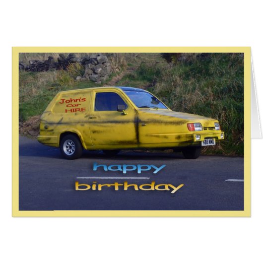 Reliant Robin Birthday-kaart (Voorkant Horizontaal)