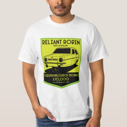 Reliant Robin Britse auto T-shirt (Voorkant)