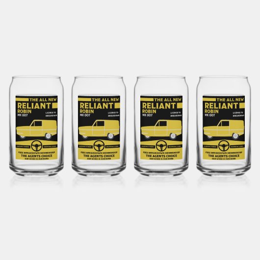 Reliant Robin Car Blikvorm Glas (Achterkant)