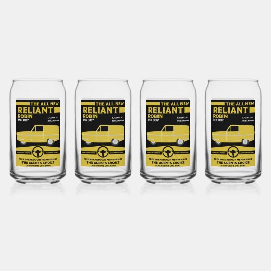 Reliant Robin Car Blikvorm Glas (Voorkant)