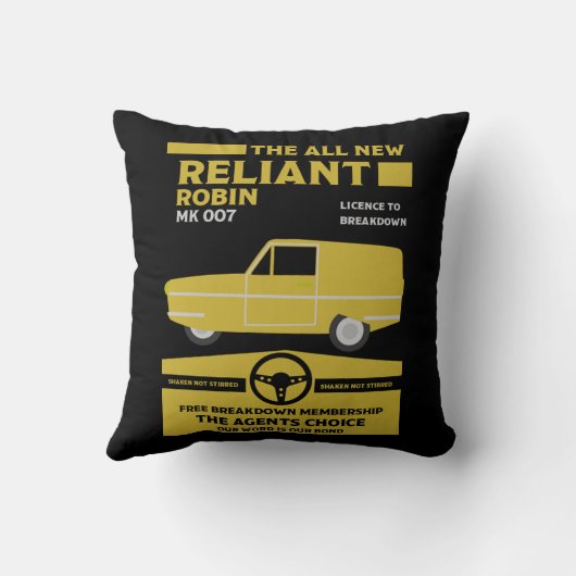 Reliant Robin Car Kussen (Achterkant)