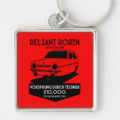 Reliant Robin driewielige auto Sleutelhanger (Voorkant)