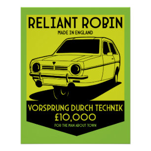 Reliant Robin Owners Club Perfect Poster