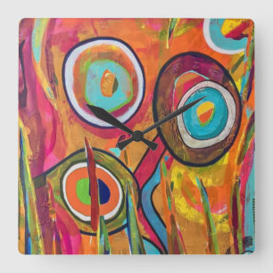 Relics Wall Clock Vierkante Klok