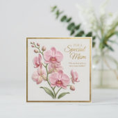 Reliëf Bloem Moederdagkaart Kaart (Staand voorkant)