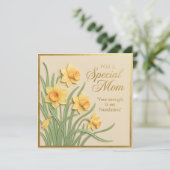 Reliëf Bloem Moederdagkaart Kaart (Staand voorkant)