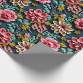 Reliëf Bloemen  Cadeaupapier (Hoek)