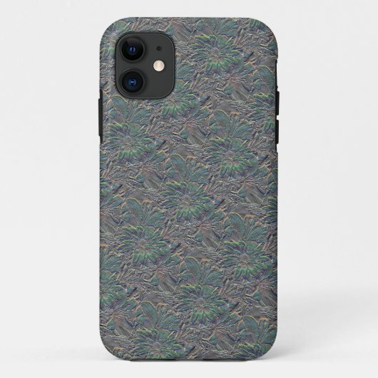 Reliëf Bloemen met Kleur Case-Mate iPhone Case (Achterkant)