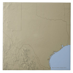 Relief Map of Texas 2 Tegeltje