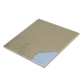 Relief Map of Texas 2 Tegeltje (Zijkant)