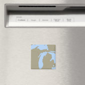 Relief Map van Michigan Magneet (Insitu (Vaatwasser))