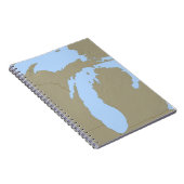 Relief Map van Michigan Notitieboek (Rechterzijde)