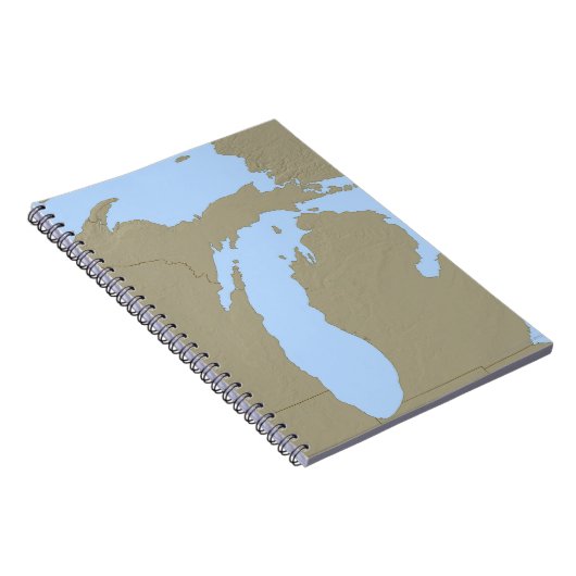Relief Map van Michigan Notitieboek (Rechterzijde)