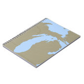 Relief Map van Michigan Notitieboek (Linkerzijde)
