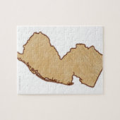 Relief Map van New Jersey Legpuzzel (Horizontaal)