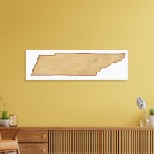 Relief Map van Tennessee Canvas Afdruk (Insitu (Woonkamer))