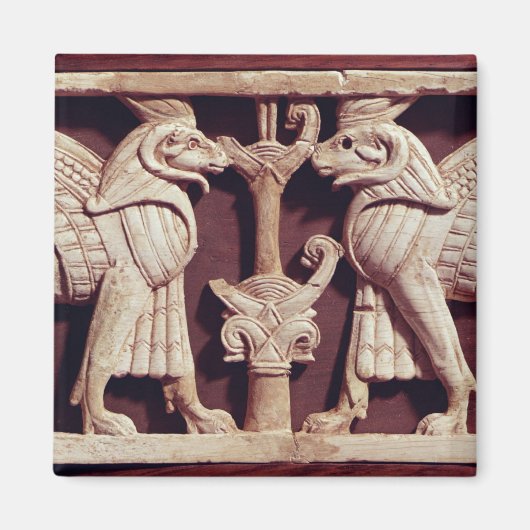 Reliëf met twee griffons, van Arslan Tash Magneet (Voorkant)