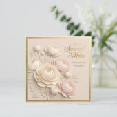 Reliëf Moederdagkaart met bloemen Kaart (Staand voorkant)