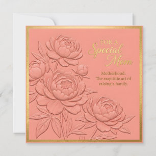 Reliëf Moederdagkaart met bloemen Kaart