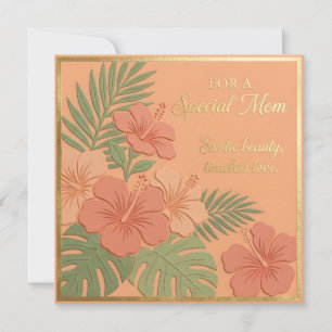 Reliëf Moederdagkaart met bloemen Kaart