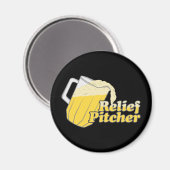 Relief Pitcher Bier Honkbal Magneet (Voorkant / Achterkant)