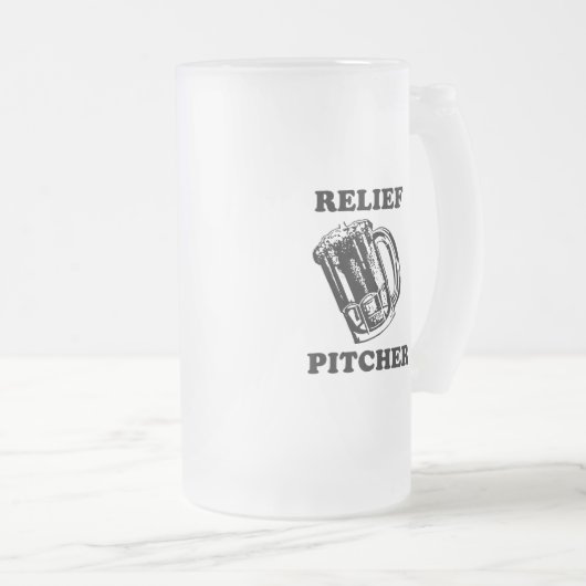 RELIEF PITCHER T-shirt Matglas Bierpul (Voorkant rechts)